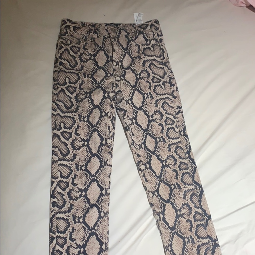 Snakeskin jeans